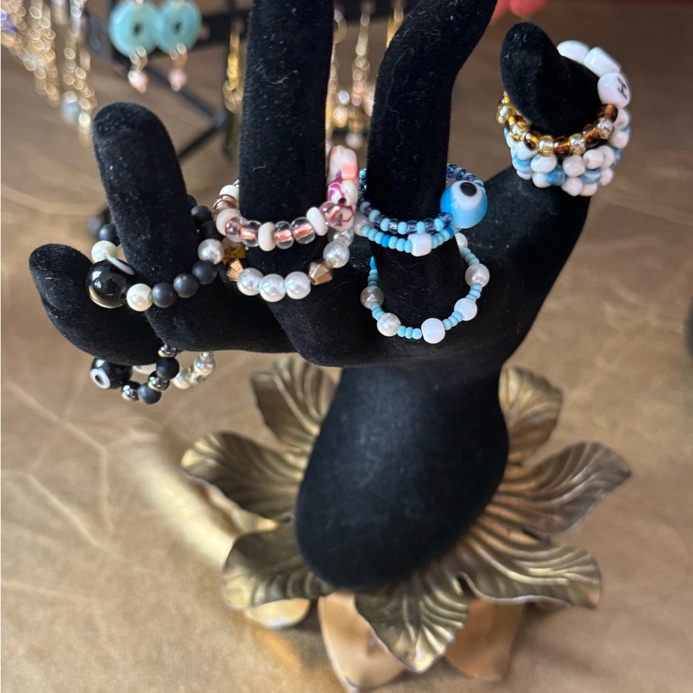 Unique Beaded Rings